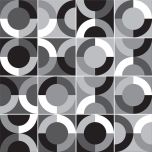 Adesivo para Azulejo - Retrô 02 Preto