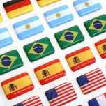 Adesivo Resinado Bandeira Placa / Adega - Kit 4 Unid