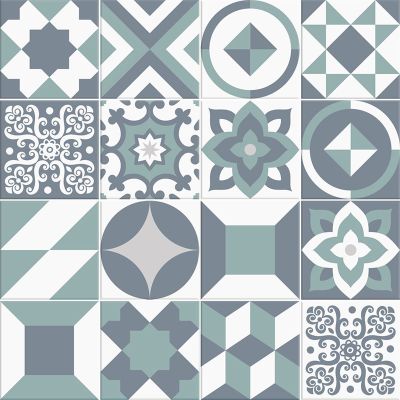 Adesivo para Azulejo - Hidráulico 02 - Mint