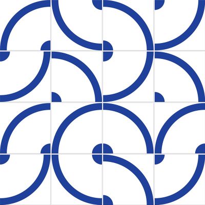 Adesivo para Azulejo - Arcs Azul