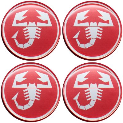 Emblema Adesivo Calota Abarth - Kit 4 Unid