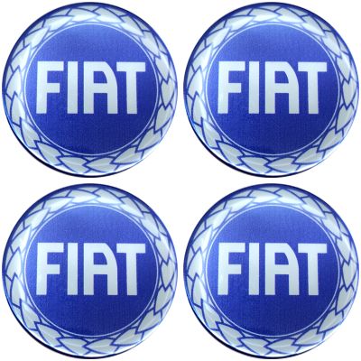 Emblema Adesivo Calota Fiat Azul