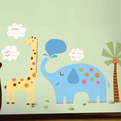 Adesivo Removível Animais da Selva Novo Bebê