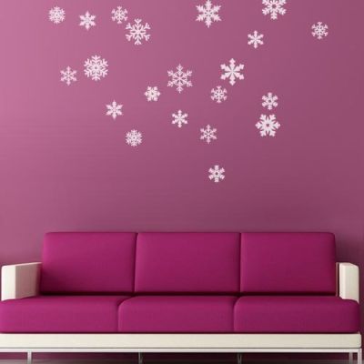 Adesivo de Parede Flocos de Neve