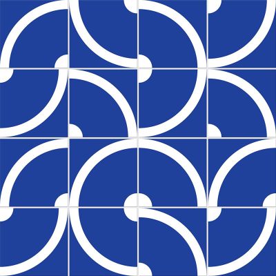 Adesivo para Azulejo - Arcs Dark Azul