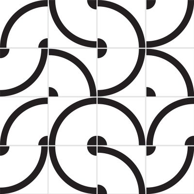 Adesivo para Azulejo - Arcs Preto