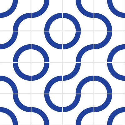 Adesivo para Azulejo - Curves Azul