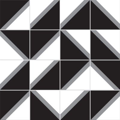 Adesivo para Azulejo - Retrô 03 Preto