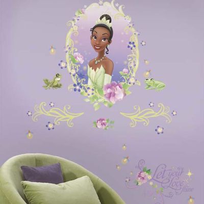 Adesivo Medalhão A Princesa e o Sapo com Borboletas 3D - Disney