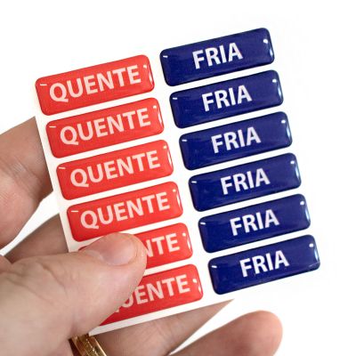 Etiqueta Resinada Quente e Fria para Chuveiro / Hidromassagem