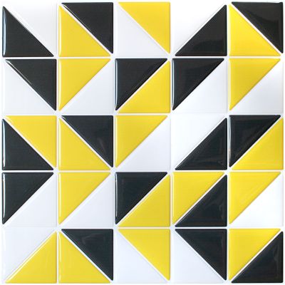 Pastilha Adesiva Resinada - Retrô Amarelo / Cinza