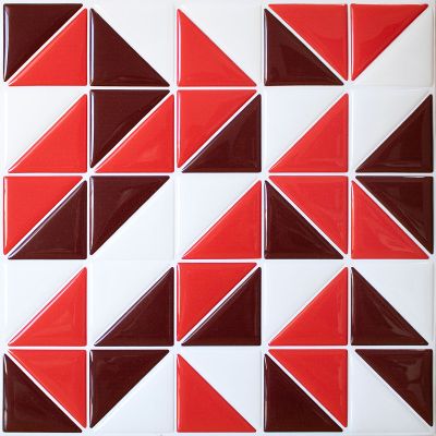 Pastilha Adesiva Resinada - Retrô Vermelho / Vinho