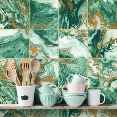Revestimento Adesivo Blocos Marble Green