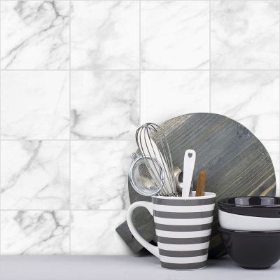 Revestimento Adesivo Blocos Marble White