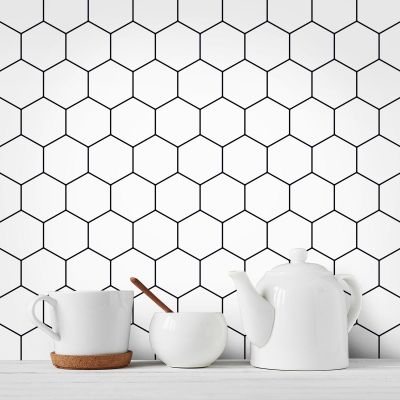 Revestimento Adesivo Exagono 01 Branco